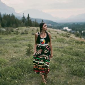 Picture of Marika Sila rooming around the nature. 